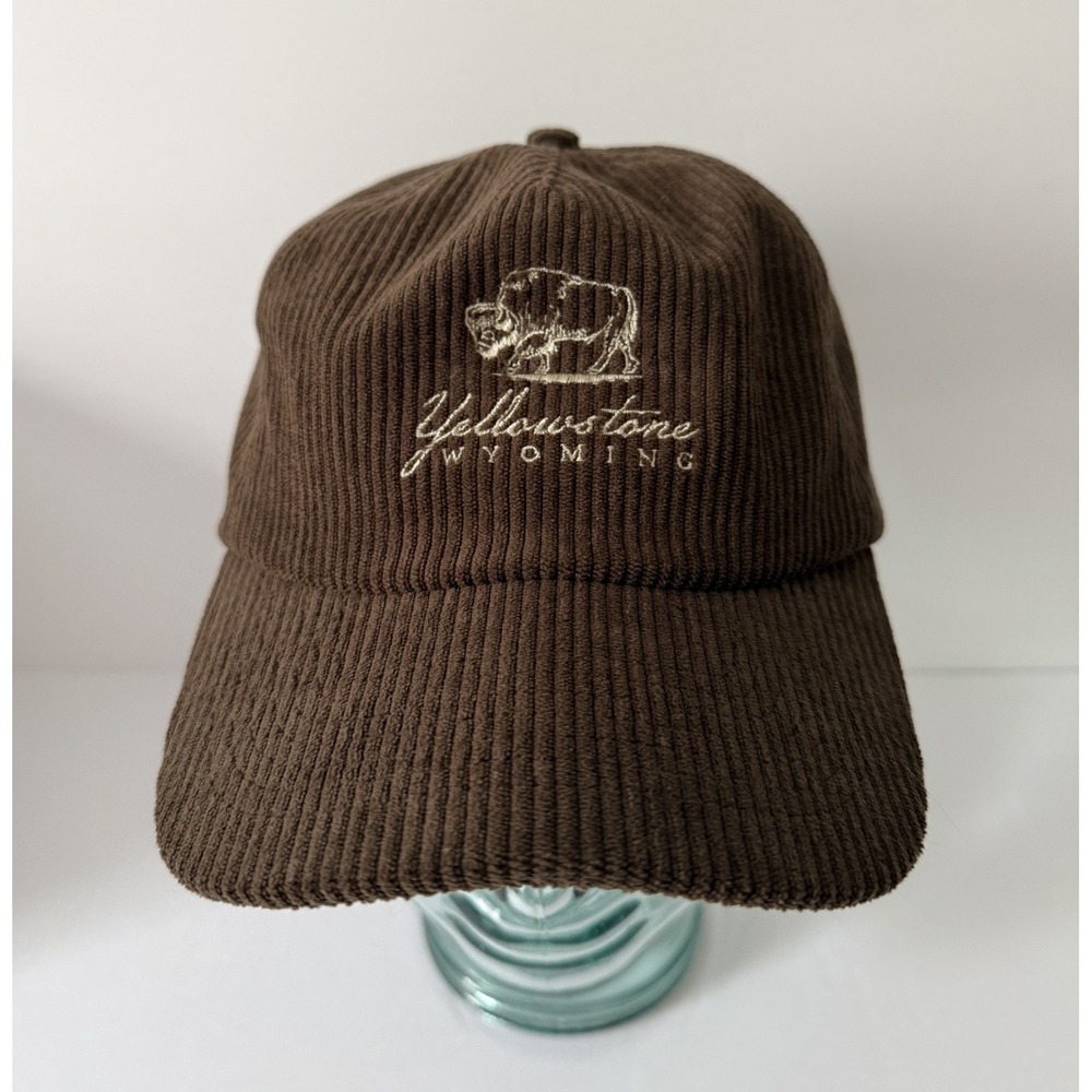 Yellowstone Wyoming Hat By Abercrombie & Fitch Corduroy Baseball Cap Brown NWOT